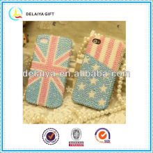 popular crystal diamond sticker with flag for mobile Phone